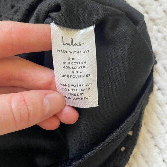 Free and Breezy Black Knit Mini Sweater Dress - Size XS - Picture 7 of 7